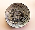 South Ionian Wild Goat Style SiA Id - stemmed dish - frontal faces - Rhodos AM 13764