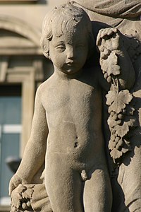 Mujer con niño y flautín (Detalle niño)