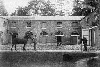 The stables at Beech Hill Park, c. 1905. Stables at Beech Hill Park.jpg