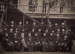 Staff of Armenian Nersisyan School in Tbilisi with Perch Proshyan.jpg