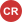 A red disk with "CR" in white