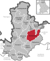 Lage der Gemeinde Steinwiesen im Landkreis Kronach