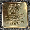 Stolperstein in Ludwigsburg für Albertine Reichert (12. Juli 2020)