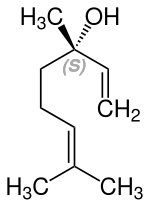 Structuurformule van (S) -Linalool.svg