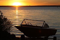 Sunset over Turtle Lake at Sunset View Beach