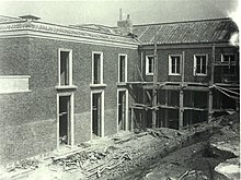 Building being constructed, 1937. Svenska Institutet i Rom Exterior, byggprocess ARKM.1984-102-1290.jpg