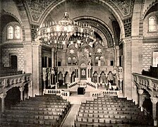 Sinagoga del consistorio en Quai Kléber interior 1898-1940.jpg