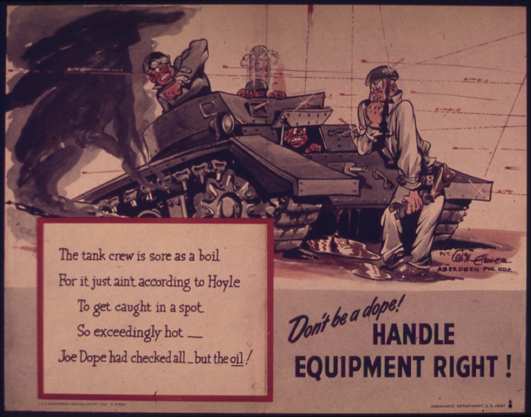File:THE TANK CREW IS SORE AS A BOIL. FOR IT JUST AIN'T ACCORDING TO HOYLE. - NARA - 514704.tif