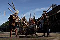 Bahasa Indonesia: Tari Tani atau Mecaq Undat yang ditampilkan dalam acara Festival Budaya Dayak Kenyah pada 18-20 Juni 2018 di halaman Lamin Adat Pemung Tawai kelurahan Budaya Pampang, Kota Samarinda, Kalimantan Timur.