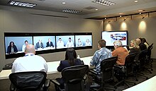 [1] Eine Videokonferenz