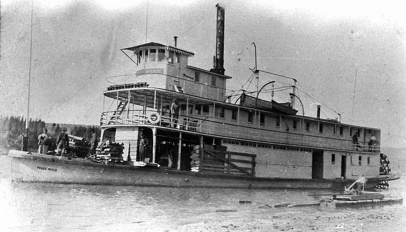 File:The steamship Peace River, at Peace River Crossing, 1905.jpg