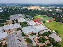 Tom C. Clark High School from above Tom C. Clark High School bird's eye.jpg