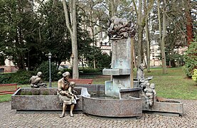 Brunnen des Lebens (fountain of life) in Trier, Germany.