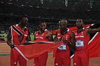 Die Silberstaffel von London 2012 (v. l. n. r.): Marc Burns, Keston Bledman, Emmanuel Callender, Richard Thompson