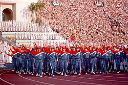 US delegation during the opening ceremony for the 1984 Summer Olympics US Olympics Team 1984.JPEG