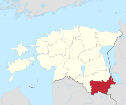 沃鲁县在爱沙尼亚的位置