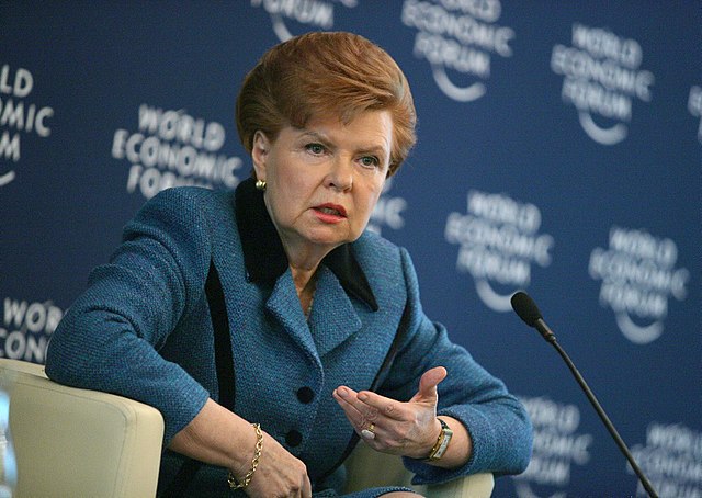 Vaira Vīķe-Freiberga at the 2007 World Economic Forum.