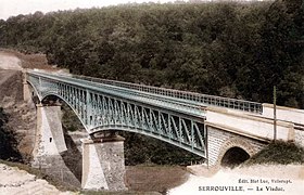 Het viaduct van Serrouville rond 1907.