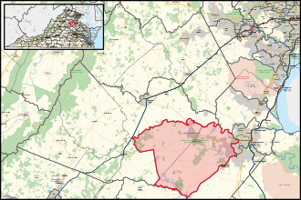 District map from the 2023 election Virginia's 63rd House of Delegates district (since 2024).svg