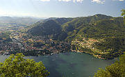 View of Cernobbio and Lake Como from Brunate