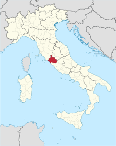 Poziția regiunii Provincia di Viterbo