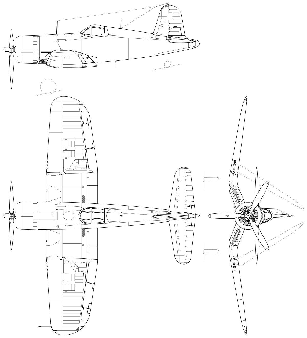 f4u corsair drawings