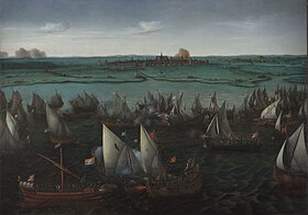 Cornelis Vrom.  Batalla de Haarlemmermeer