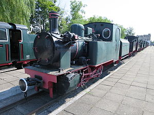 erhaltene Lokomotive im Museum Sochaczew