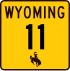 Wyoming Highway 11 işaretçisi