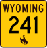 Wyoming Highway 241 Markierung