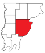 Lage des Mount Carmel Precinct im Wabash County