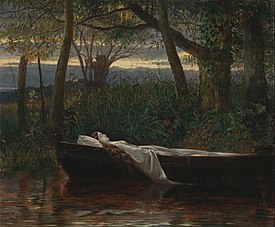 The Lady of Shalott by Walter Crane, 1862 Walter Crane - The Lady of Shalott - Google Art Project.jpg