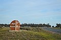 English: Town entry sign in Wanganella, New South Wales on the northern approach on the Cobb Highway