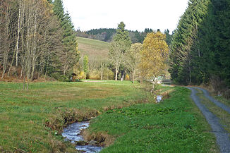 Upper Weißbachtal (Köhlergrund) at the former Ramm-Mühle