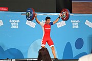 Deutsch: Gewichtheben bei den Olympischen Jugendspielen 2018; Tag 2, 10. Oktober 2018; Jungen 62 kg English: Weightlifting at the 2018 Summer Youth Olympics at 8 October 2018 – Boys' 62 kg