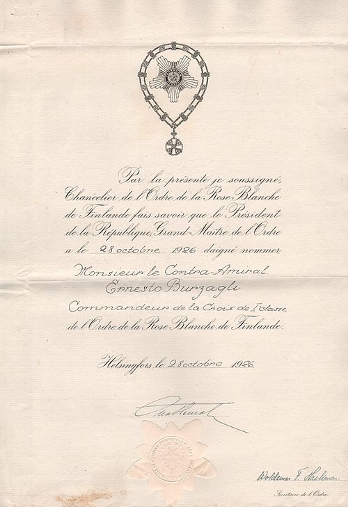 Diploma of the order