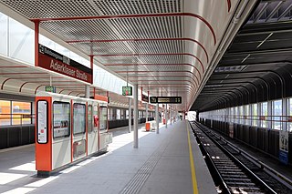 <span class="mw-page-title-main">Aderklaaer Straße station</span> Vienna U-Bahn station