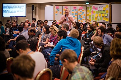 Wikimedia Summit 2019 in March 2019 in Berlin By Jason Krüger for Wikimedia Deutschland, CC BY-SA 4.0