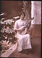 Woman Playing the Portuguese Guitar, Taken in Madeira, by Sarah Angelina Acland, c.1910.jpg