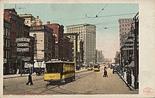 Streetcars on Woodward Avenue, circa 1900s Woodward Avenue (NBY 2278).jpg