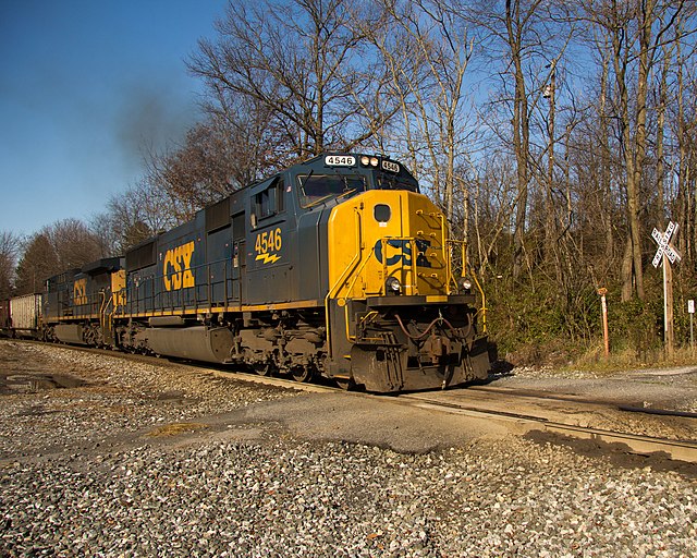 Eastbound coal train on the Old Main Line Subdivision at Monrovia in 2011