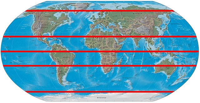 flat world map with longitude and latitude