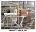 Réservoir cryogénique du démonstrateur X-33 en composites, 2001. Le programme fut abandonné par la NASA en raison de défauts sur le réservoir, pointés sur la photographie.