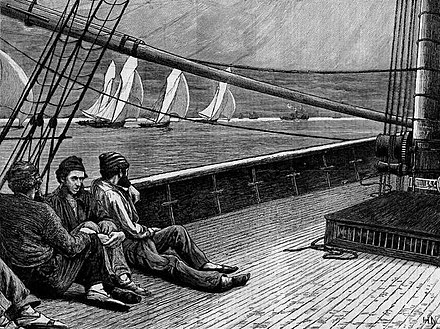 The Yacht Race, an 1872 print