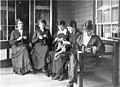 "'A souvenir of today at Cudgewa 25.10.16.' It looks something like a Red Cross meeting, but it's just the normal state of patriotic girls during the Great War." - Cudgewa, Victoria, 25 October 1916 - (4658773615).jpg