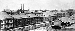 Вид завода Общества мех.заводов братьев Бромлей на М.Калужской, примерно 1915-1916 годы