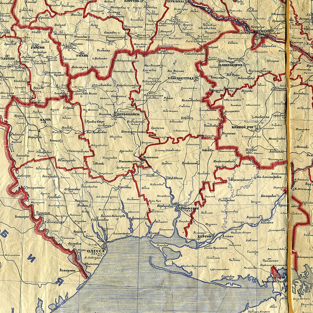 Карта одесской области и николаевской области
