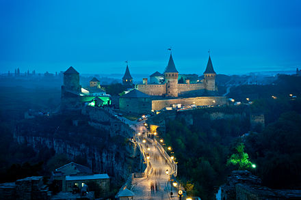 Kamianets-Podilskyi Castle, a World Heritage Site in Ukraine.