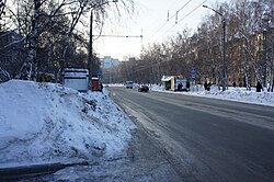 улица Георгиева в январе