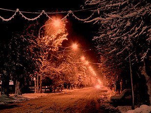 Chinvali egy utcája télen